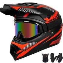 Capacete de motocross Yesmotor Youth Kids Full Face DOT Red M
