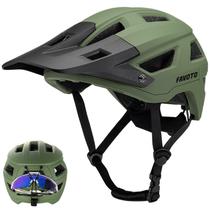 Capacete de Mountain Bike Favoto Dual Shell - Leve e Verde Escuro