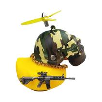 Capacete De Pato De Borracha Amarelo Decoração Interior De Carro Acessórios De Motor Automotivo