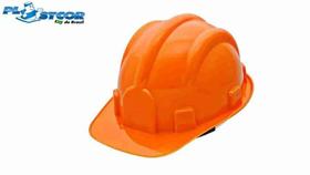 Capacete De Proteção+Carneira Plastcor Laranja