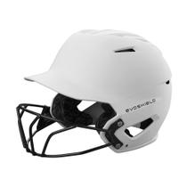 Capacete de rebatidas EvoShield XVT 2.0 fosco com máscara facial branca