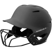 Capacete de rebatidas EvoShield XVT 2.0 fosco com máscara facial de carvão