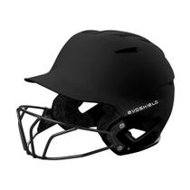 Capacete de rebatidas EvoShield XVT 2.0 fosco com máscara facial preta L/XL