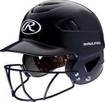 Capacete de rebatidas Rawlings COOLFLO Navy 6.5-7.5 com máscara facial Capacete de rebatidas Rawlings COOLFLO Navy 6.5-7.5 com máscara facial