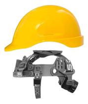 Capacete de Segurança Amarelo - Jugular e Carneira com Catraca Regulável Capacete de Segurança Amarelo - Jugular e Carneira com Catraca Regulável