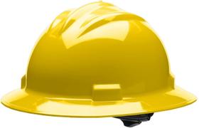 Capacete de segurança Bullard S71 aba total com catraca de 4 pontos, amarelo Capacete de segurança Bullard S71 aba total com catraca de 4 pontos, amarelo