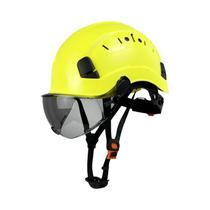 Capacete De Segurança Certificado ANSI CE Com Óculos De Proteção Visor ABS Capacete Duro Para