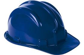 Capacete De Segurança Classe B Com Aba Frontal Azul Plastcor Obra