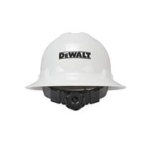 Capacete de Segurança DEWALT com Aba Integral - Suspensão de Catraca de 6 Pontos - Branco