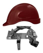 Capacete de Segurança Marrom - Jugular e Carneira com Catraca Regulável Capacete de Segurança Marrom - Jugular e Carneira com Catraca Regulável
