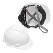 Capacete de segurança MSA branco carneira de catraca engenheiro técnico de segurança engenheiro