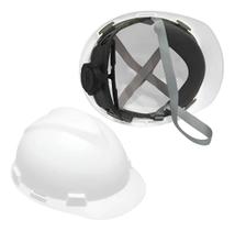 Capacete de segurança MSA branco carneira de catraca engenheiro técnico de segurança