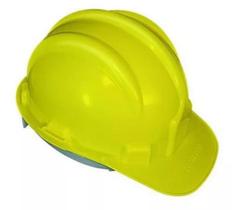 Capacete De Segurança Obra Proteção Trabalho Epi Amarelo