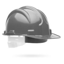 Capacete De Segurança Para Obras Epi Com Carneira Plastcor Construção Civil - Cinza