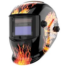 Capacete de soldagem TOOLIOM Auto Darkening True Color Flaming Skull