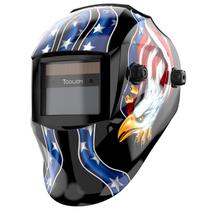 Capacete de soldagem TOOLIOM TL-EF9242B com escurecimento automático movido a energia solar