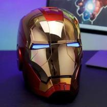 Capacete Do Homem De Ferro MK5 Em Escala 1:1 Com Controle De Voz E Luz LED, Brinquedo Eletrônico De