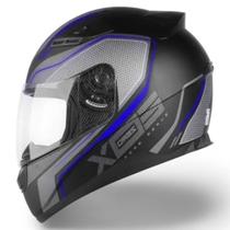 Capacete E0x Super Sport Preto Fosco Azul 58 Ebf