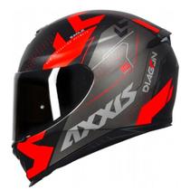 Capacete Eagle Diagon Matt Preto e Vermelho Axxis