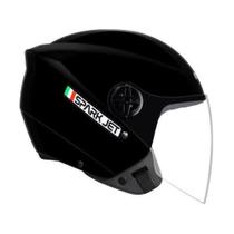 Capacete ebf aberto c/vis. spark jet solid preto-60