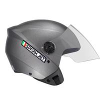 Capacete ebf aberto (com viseira) spark jet solid chumbo-56