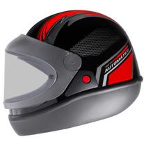 Capacete Ebf Automático Bolt Preto e Vermelho Brilhante Estilo San Marino Tamanho:60