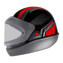 Capacete EBF Automatico Style Preto Vermelho