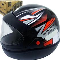 Capacete Ebf Automatico Style Preto/Vermelho