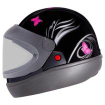 Capacete ebf bolt automatico borboleta preto/rosa-58 Capacete ebf bolt automatico borboleta preto/rosa-58