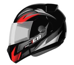 Capacete Ebf E08 Fast Preto E Vermelho Tam 60