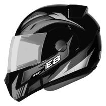 Capacete ebf e08 new fast Preto e Prata Capacete ebf e08 new fast Preto e Prata
