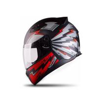 Capacete Ebf E0X Shock Preto e Vermelho