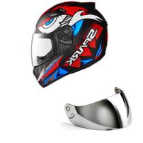 Capacete Ebf New Spark Dragon Laranja Mais Viseira Prata