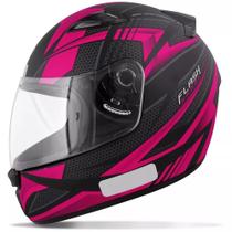 Capacete Ebf New Spark Flash Preto Fosco Rosa Capacete Ebf New Spark Flash Preto Fosco Rosa
