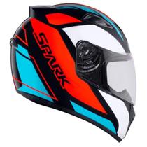 Capacete ebf new spark mix blue preto/vermelho tamanho-61