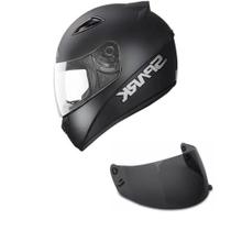 Capacete Ebf New Spark Solid Preto Fosco Mais Viseira Fumê