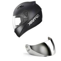 Capacete Ebf New Spark Solid Preto Fosco Mais Viseira Prata Tamanho:60 Capacete Ebf New Spark Solid Preto Fosco Mais Viseira Prata Tamanho:60