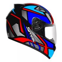 Capacete Ebf New Spark Spider Preto Azul Capacete Ebf New Spark Spider Preto Azul