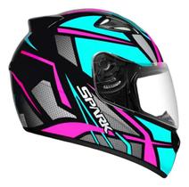 Capacete Ebf New Spark Spider Preto e Tifany Brilhante Moto Capacete Ebf New Spark Spider Preto e Tifany Brilhante Moto