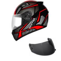 Capacete Ebf New Spark Spider Preto e Vermelho Mais Viseira Fumê Capacete Ebf New Spark Spider Preto e Vermelho Mais Viseira Fumê