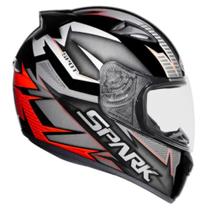 Capacete Ebf New Spark Spot Preto e Vermelho Fosco Capacete Ebf New Spark Spot Preto e Vermelho Fosco