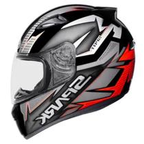 Capacete Ebf New Spark Spot Preto e Vermelho Capacete Ebf New Spark Spot Preto e Vermelho