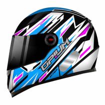 Capacete Ebf Opium Attack Bicolor Preto Azul e Rosa Tamanho:58 Capacete Ebf Opium Attack Bicolor Preto Azul e Rosa Tamanho:58