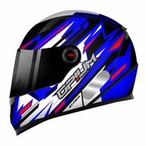Capacete Ebf Opium Attack Bicolor Preto Branco e Azul Tamanho:56 Capacete Ebf Opium Attack Bicolor Preto Branco e Azul Tamanho:56