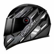Capacete Ebf Opium Attack Monocroma Preto Cinza e Branco Tamanho:56 Capacete Ebf Opium Attack Monocroma Preto Cinza e Branco Tamanho:56