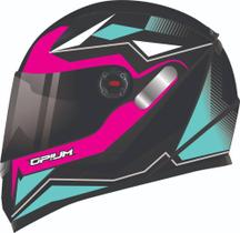 Capacete Ebf Opium Zwei Preto Tifany e Rosa Tamanho:60