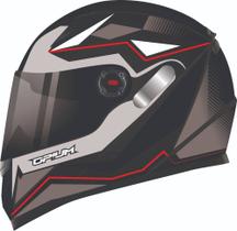 Capacete Ebf Opium Zwei Preto Vermelho e Prata Tamanho:60