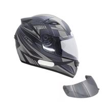 Capacete Ebf Preto Fosco Spark Flash Mais Viseira Fume