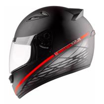 Capacete EBF Spark Black Edition 2 Preto Fosco Vermelho