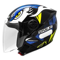 Capacete ebf spark jet dragon brilhante aberto